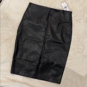 Faux Leather Skirt